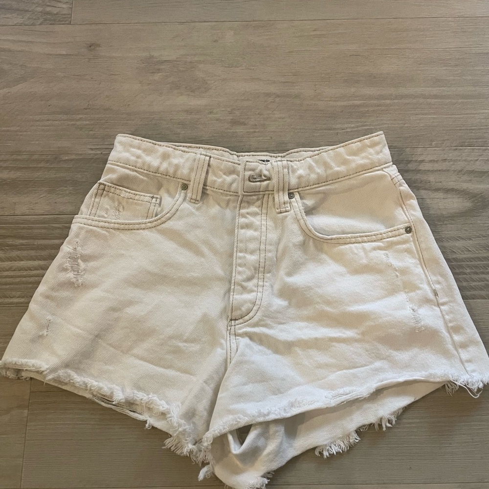 Women's White Denim Shorts